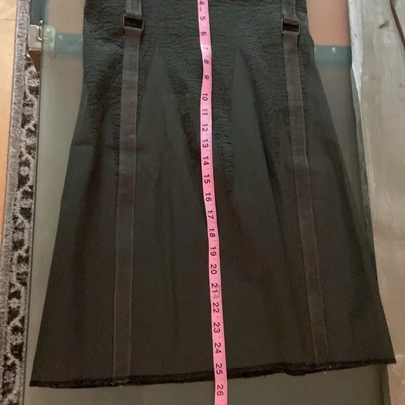 Haute - Rare Genuine Italian leather skirt 2/4 - Picture 10 of 16